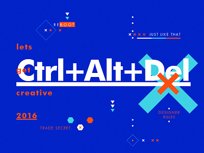 Ctrl+Alt+Del color creative design freelance layout symbol texture type typography