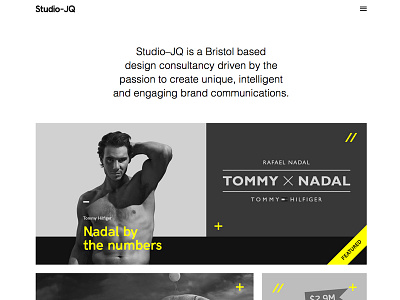 Mono + Yellow accent love affair clean design layout portfolio semplice studio swiss ui web website wordpress yellow