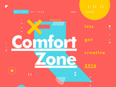 Comfort Zone color creative design freelance layout symbol texture type typography
