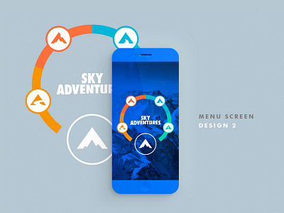 Sky Adventures Menu Ui adventures brand color icon icons iphone lgoo menu sky ui
