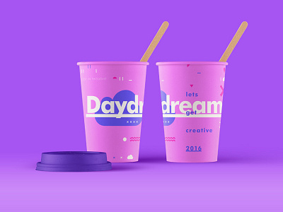 Daydream Friday! color creative cup design freelance friday symbol type typography