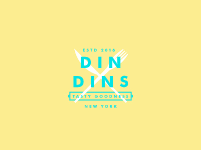 Din Dins agency brand branding food illustration logo logotype newyork type typography