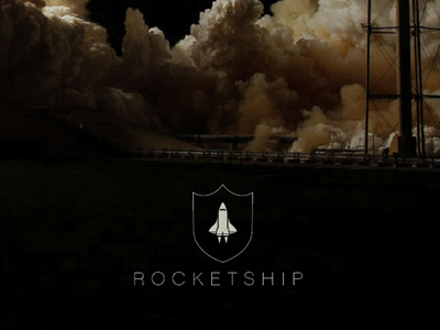ROCKETSHIP graphics grey poster rocket typography