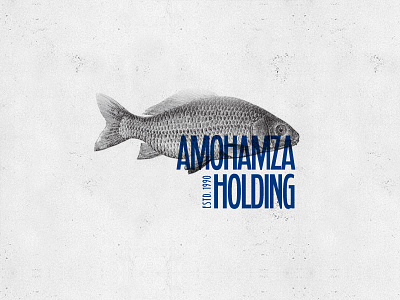 Amohamza branding fish food illustration logo restaurant texture type