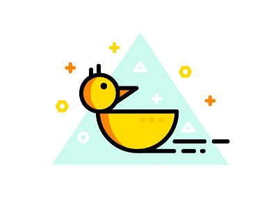 ∆ Cheekie Duckie ∆ branding color duck fun illustration line stroke vector