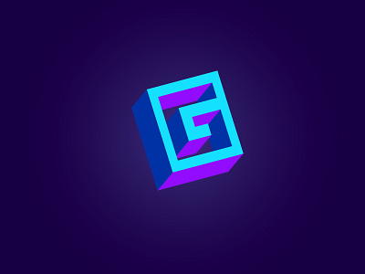 ∆ G MARK ∆ 3d brand branding concept gradient logo logomark purple