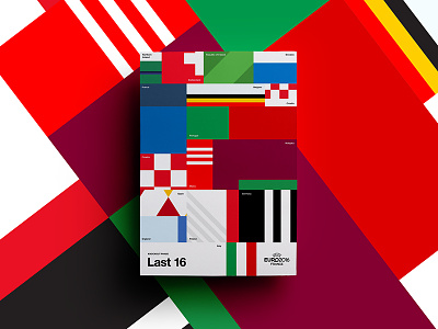 Last 16 // Retro Poster Collection art euro football layout motion poster posters print soccer