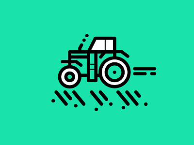 ∆ Get off my land! ∆ green idea illustration illustrator land summer tractor