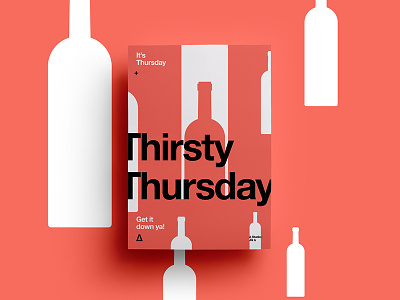 ∆ Thirsty Thursday | Get it down ya! ∆ color creative design freelance layout symbol texture type typography wine