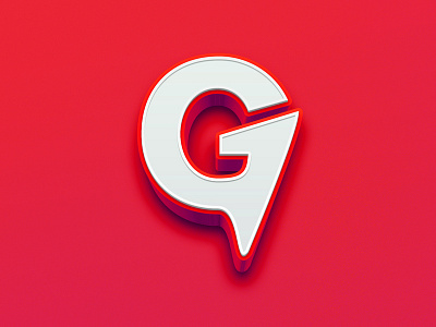 ∆ G MARK ∆ 3d brand branding concept g logo logomark red