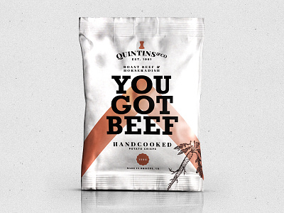 ∆ YOU GOT BEEF ∆ beef branding crisps design packaging quintin type yum