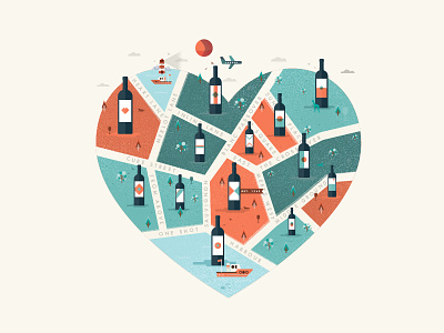 Wine City BABY! bottle friday heart illustration love vector wine