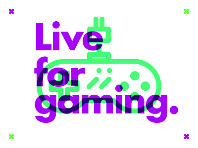 ∆ Live for gaming. ∆ freelance games gaming illustration illustrator live multiply retro type