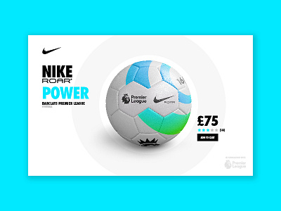 Nike ROAR® | POWER Ui branding color concept football identity layout logo nike premiership ui web