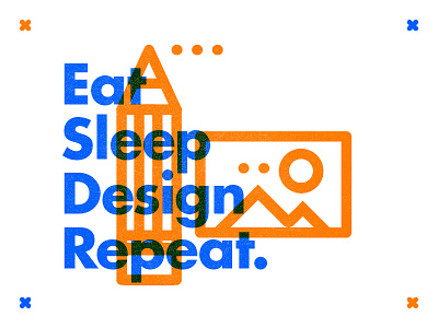 ∆ Eat Sleep Design Repeat. ∆ branding design designer freelance illustration illustrator live orange type