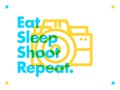 ∆ Eat Sleep Shoot Repeat. ∆ branding camera designer freelance illustration illustrator live orange photography type