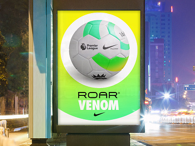 Nike ROAR® | VENOM Advertising branding color concept football identity layout logo nike premiership ui web