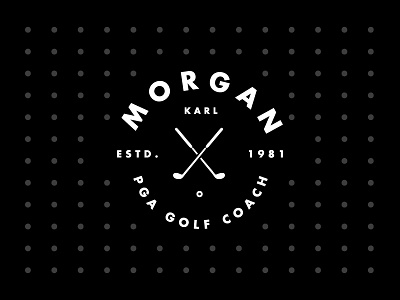 ∆ Morgan Golf ∆ branding golf golfer identity logo logomark mono pga type