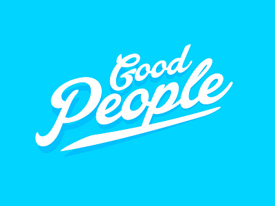 ∆ Good People ∆ blue branding concept fresh logo logomark logos script type vector