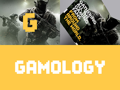 Gamology - The Best of Gaming branding gaming identity logo type videogames yellow