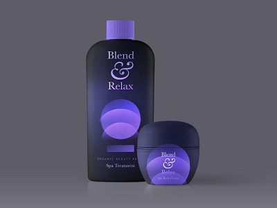 ∆ Blend & Relax ∆ beauty branding gradient logo logomark packaging spa symbol type