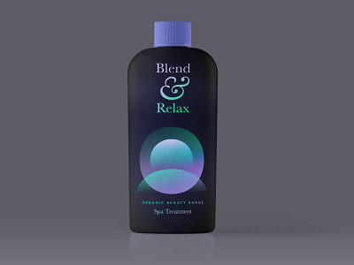 ∆ Blend & Relax ∆ beauty branding gradient logo logomark packaging spa symbol type