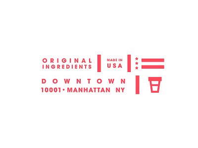 D-O-W-N T-O-W-N branding coffee creative logo logomark type usa