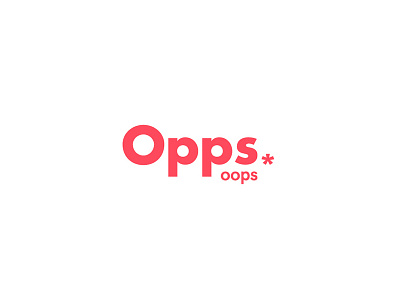 Opps* branding creative designer grammar logo logomark type