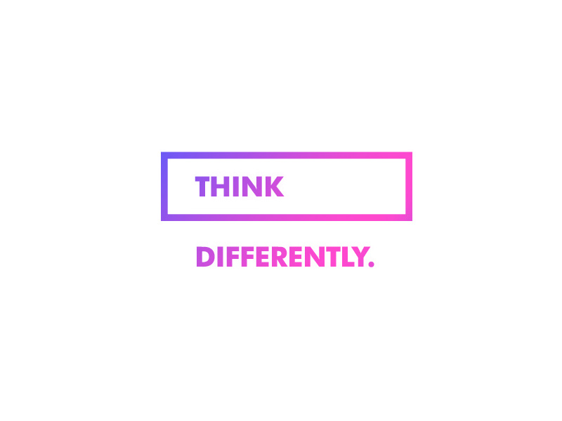 ∆ THINK DIFFERENTLY. ∆ branding designer motivation slogan creative type logomark logo