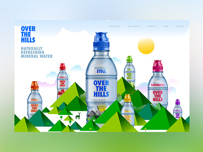 Over The Hills branding color illustration logo logomark packaging type ui web