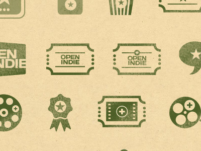 Just playing with ideas for a film website...(Part 2) film green logo texture