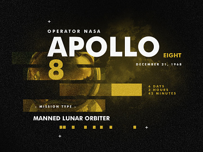 Apollo 8 apollo design gold layout space spacetravel type