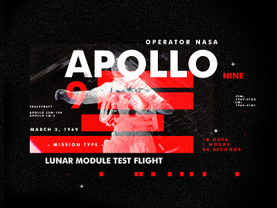 Apollo 9 apollo design layout nasa space spacetravel texture type