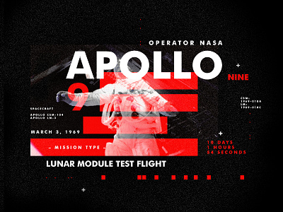 Apollo 9 apollo design layout nasa space spacetravel texture type