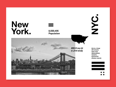 New York. layout mono new york nyc photograhy type ui usa ux
