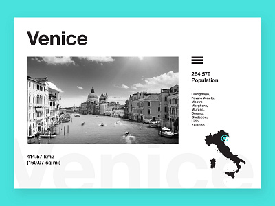Venice italy layout mono photograhy type ui ux venice
