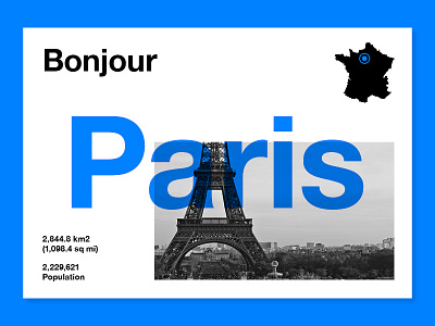 Bonjour Paris france layout mono paris photo photography travel type ui ux web