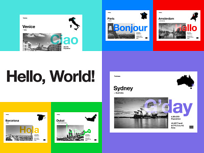 Hello, World! branding color layout mono photo photography travel type ui ux web