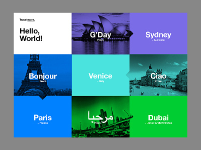 Hello, World! | Menu branding color layout mono photo photography travel type ui ux web
