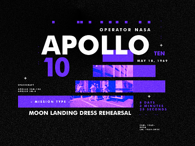 Apollo 10 apollo design layout nasa space spacetravel texture type