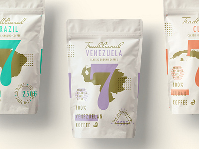 Traditional 7 Coffee | Featured! branding coffee layout logo packaging texture type ui website