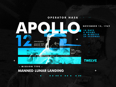 Apollo 12 apollo design layout nasa space spacetravel texture type