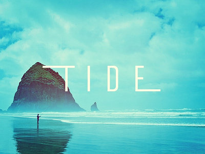 T I D E blue branding concept logo sea type typography