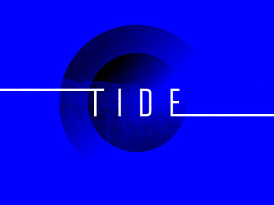 T I D E blue branding concept logo sea type typography