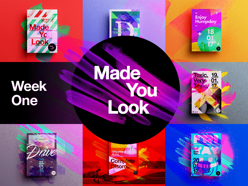 👁Made You Look👁 Week 1 Collection 2017 creative design freelance gif poster posters sunday type
