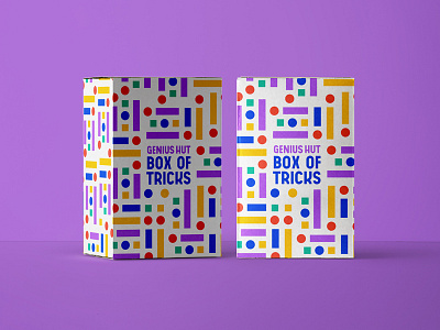 Genius Hut > Box Design brand branding color colour identity logo logomark packaging type