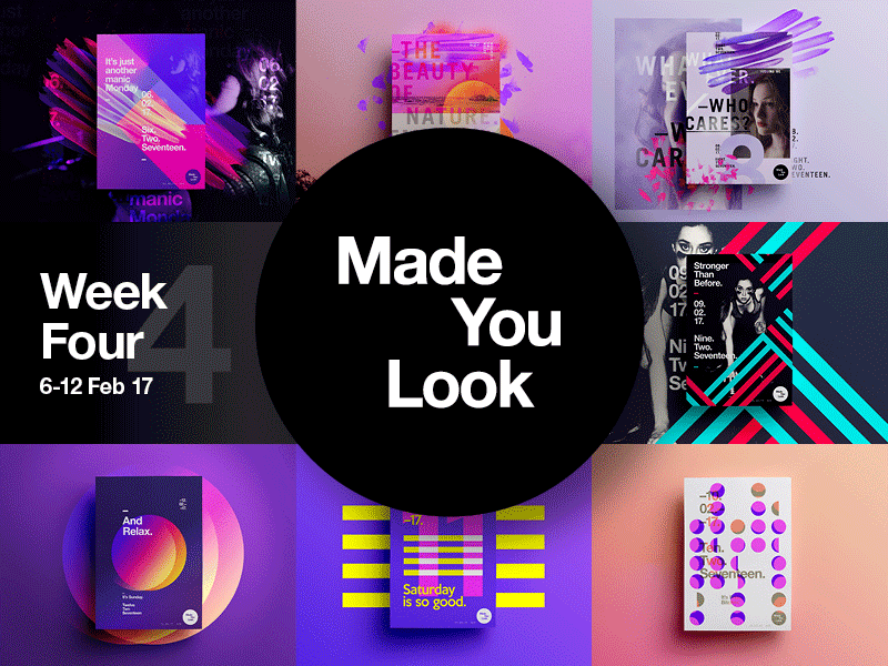 👁Made You Look👁 Week 4 Collection 2017 creative design freelance gif poster posters sunday type