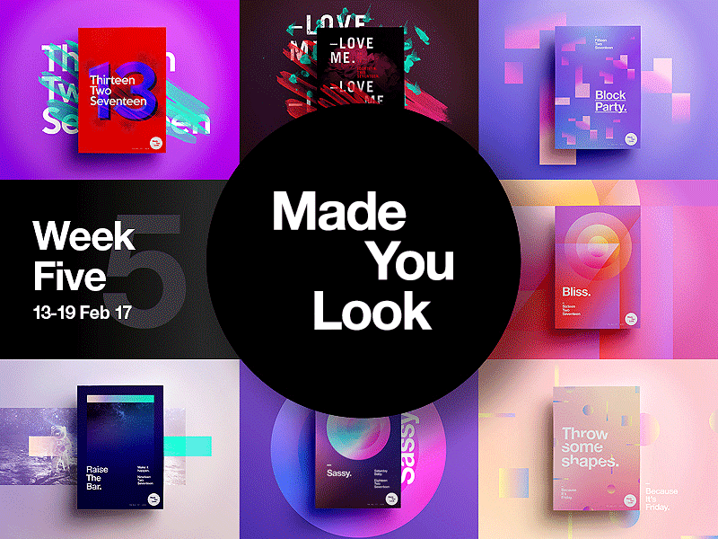 👁Made You Look👁 Week 5 Collection 2017 creative design freelance gif poster posters sunday type