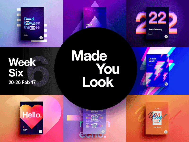 👁Made You Look👁 Week 6 Collection 2017 creative design freelance gif poster posters sunday type