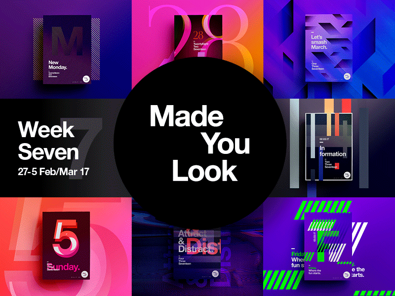 👁Made You Look👁 Week 7 Collection 2017 creative design freelance gif poster posters sunday type